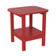 Red |#| Commercial Grade All-Weather Adirondack Style Patio Side Table in Red