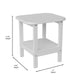 White |#| Commercial Grade All-Weather Adirondack Style Patio Side Table in White