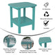 Blue |#| Commercial Grade All-Weather Adirondack Style Patio Side Table in Blue