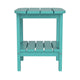 Blue |#| Commercial Grade All-Weather Adirondack Style Patio Side Table in Blue