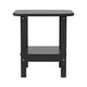 Black |#| Commercial Grade All-Weather Adirondack Style Patio Side Table in Black