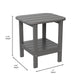 Gray |#| Commercial Grade All-Weather Adirondack Style Patio Side Table in Gray