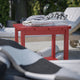 Red |#| Commercial Grade All-Weather Adirondack Style Patio Side Table in Red