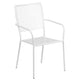 White |#| 28inch Square White Indoor-Outdoor Steel Folding Patio Table Set with 4 Chairs