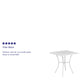 White |#| 28inch Square White Indoor-Outdoor Steel Patio Table - Restaurant Seating