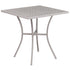 Oia Commercial Grade Square Patio Table | Outdoor Steel Square Patio Table