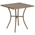 Oia Commercial Grade Square Patio Table | Outdoor Steel Square Patio Table