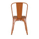 Orange/Teak |#| All-Weather Commercial Stack Chair & Poly Resin Seat - Orange/Teak