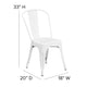 White/Gray |#| All-Weather Commercial Stack Chair & Poly Resin Seat - White/Gray