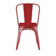 Red/Red |#| All-Weather Commercial Stack Chair & Poly Resin Seat - Red/Red