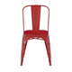 Red/Red |#| All-Weather Commercial Stack Chair & Poly Resin Seat - Red/Red