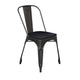 Black/Black |#| All-Weather Commercial Stack Chair & Poly Resin Seat - Black/Black