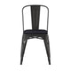 Black/Black |#| All-Weather Commercial Stack Chair & Poly Resin Seat - Black/Black