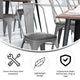 Silver/Gray |#| All-Weather Commercial Stack Chair & Poly Resin Seat - Silver/Gray