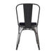 Black-Antique Gold/Black |#| All-Weather Commercial Stack Chair & Poly Resin Seat - Black-Antique Gold/Black