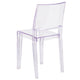 Transparent Stacking Side Chair - Armless Side Chair - Resin Stack Chair