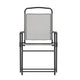 Gray |#| Set of 2 All-Weather Textilene Patio Sling Chairs with Armrests - Gray