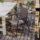 Brown |#| Set of 2 All-Weather Textilene Patio Sling Chairs with Armrests - Brown