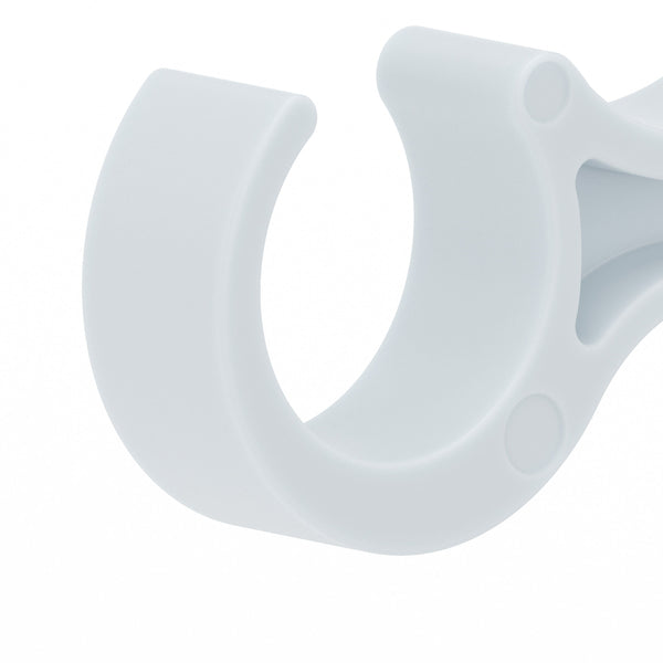 White |#| White Wide Plastic Ganging Clips - Set of 2 - Designed For .75" Diameter Frames