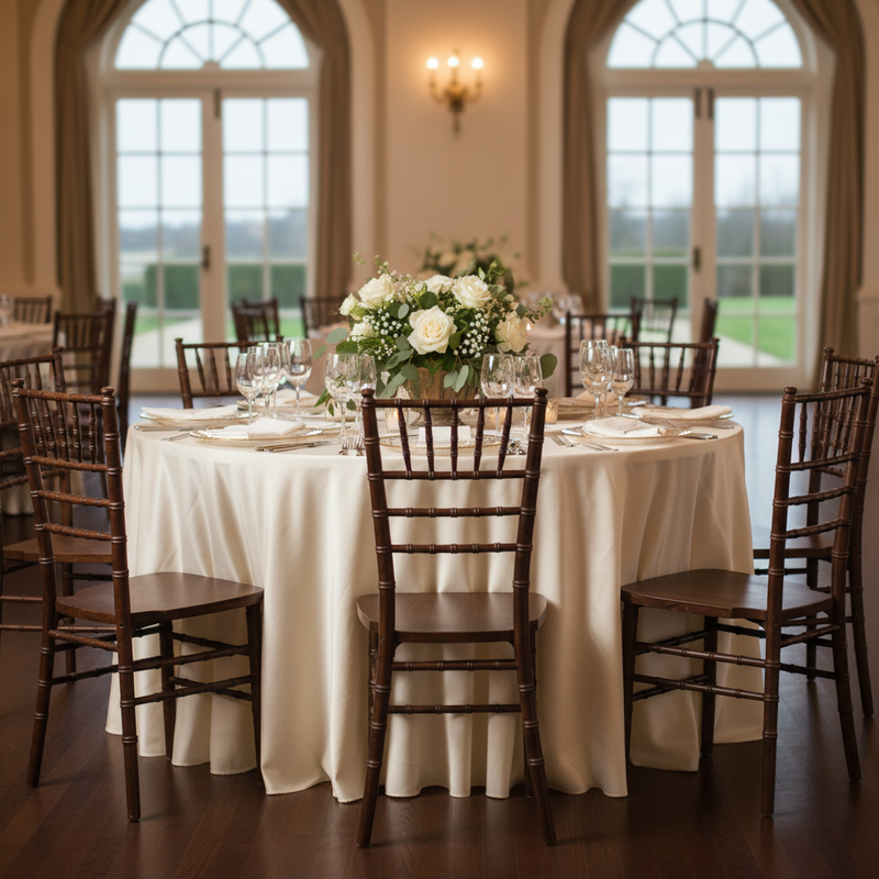 Advantage Wood Chiavari Chairs - Full Table Setup