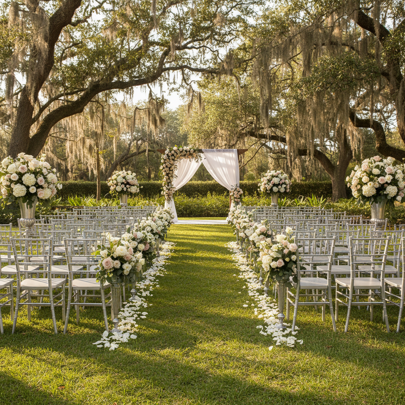Hercules Chiavari Chairs Outdoor Wedding